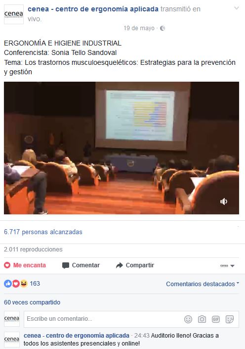 ergonomia y salud ocupacional ecuador facebook live
